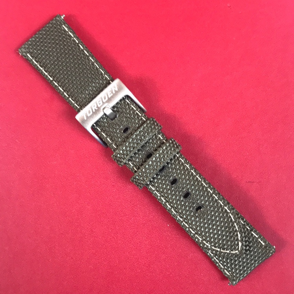 Torgoen Leather / Canvas Watch Strap